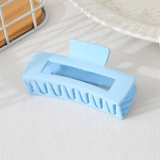 Solid Rectangular Hair Claw clip…light blue