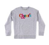 "CHEERS" SWEATSHIRT, GREY: Small