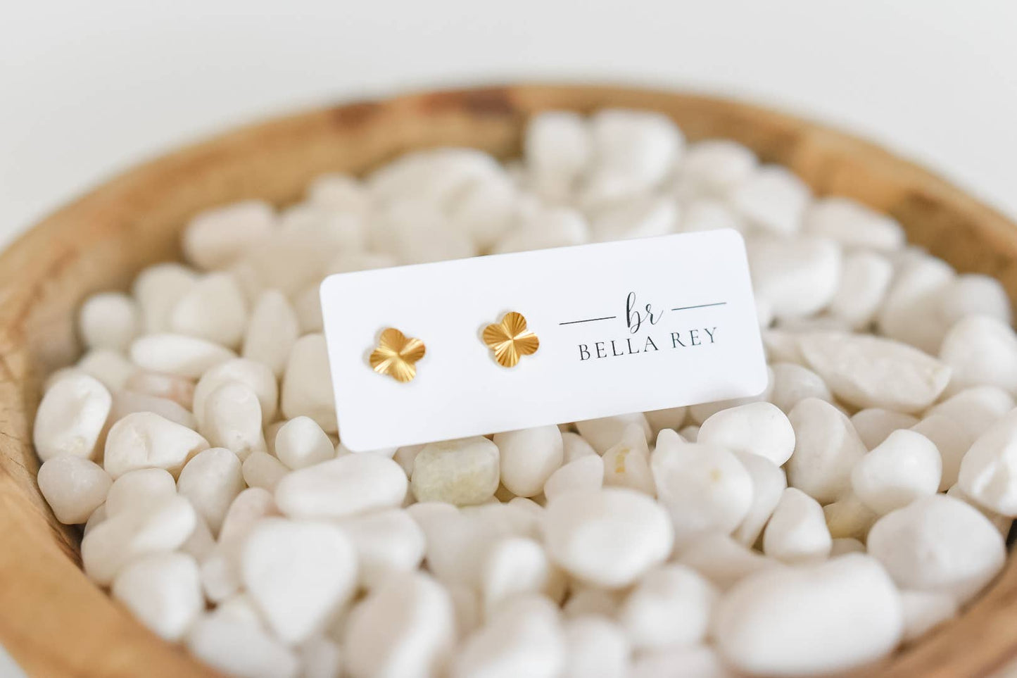 Hartford clover gold plated studs-hypoallergenic