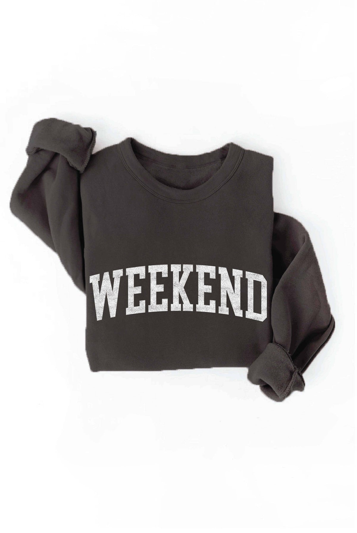 WEEKEND Graphic Sweatshirt: HEATHER ROYAL / S
