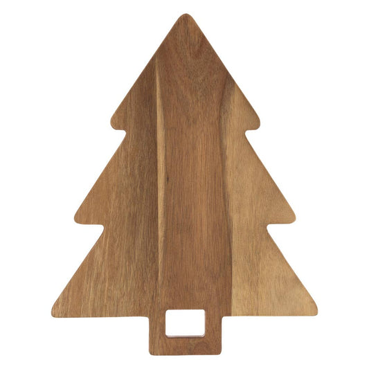 14" Long Tree Wood Serving Board Christmas