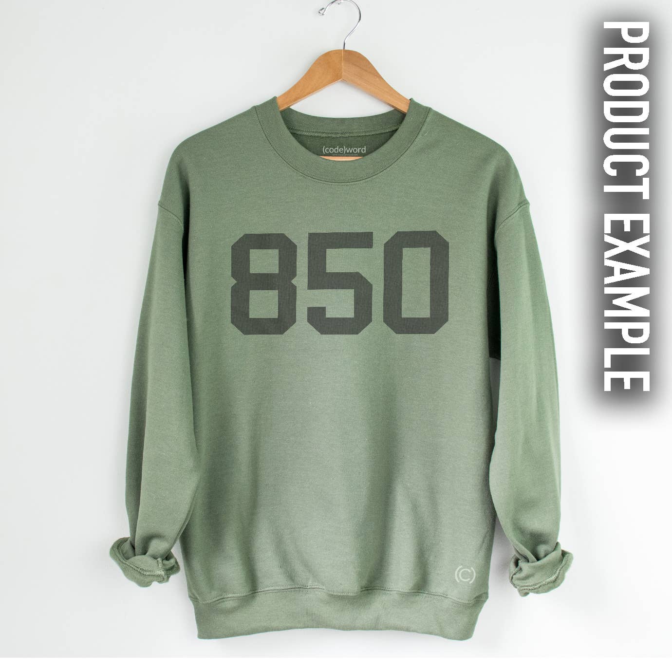 Fleece Sweatshirt - Customizable: Powder Blue / SM