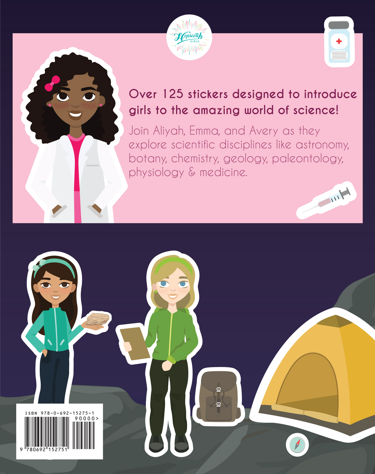 Sticker Book for Girls - "Science! STEM Sticker Adventure"