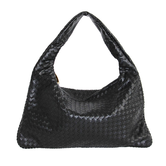 Donna Woven Handbag Jet Black in 10/15