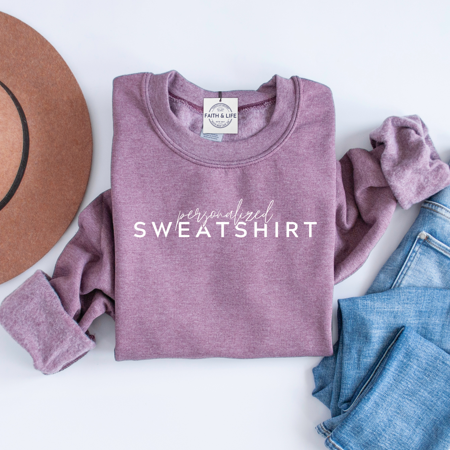 Custom Rochester, NY Sweatshirt: Medium…Heather Maroon