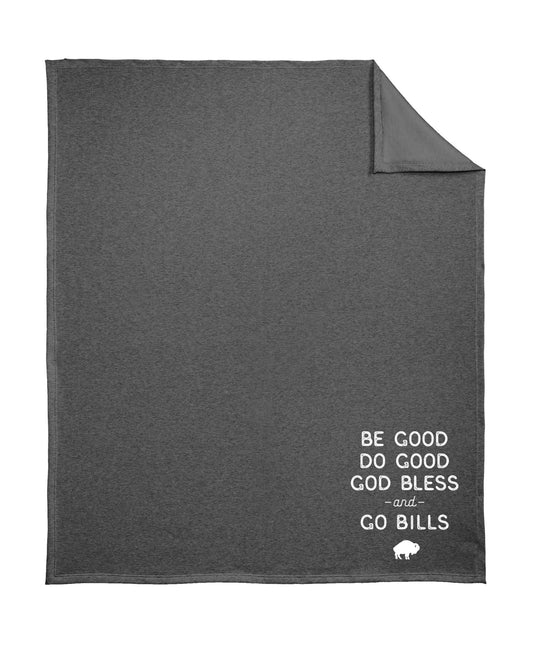 Buffalo Bills Throw Blanket Be Good Go Bills Stadium Blanket: Charcoal