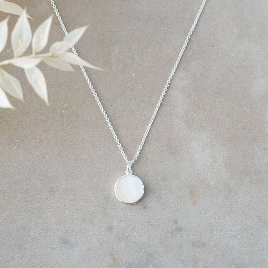 Alluring Necklace-Mother of Pearl: Silver/Mother Of Pearl