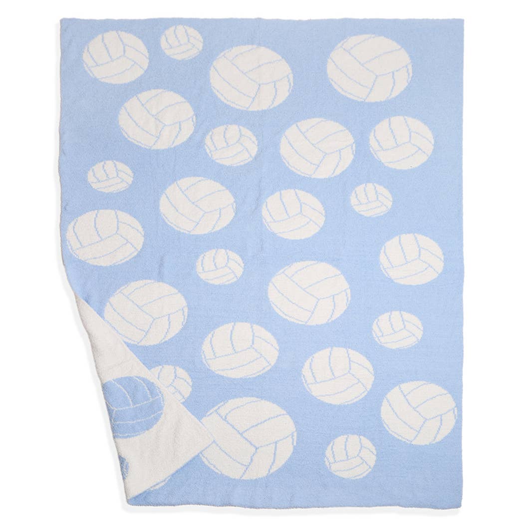 Volleyball Throw Blanket : Blue