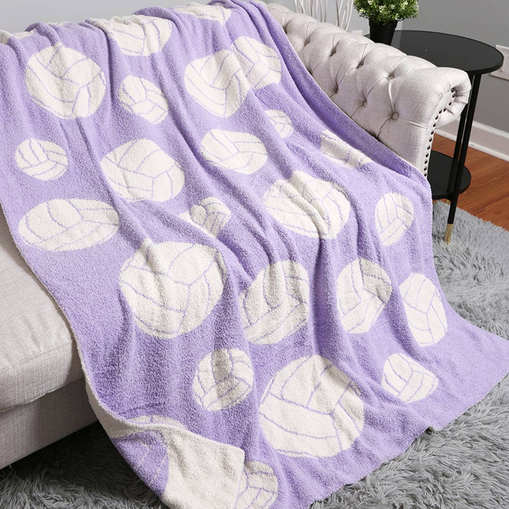 Volleyball Throw Blanket : Blue