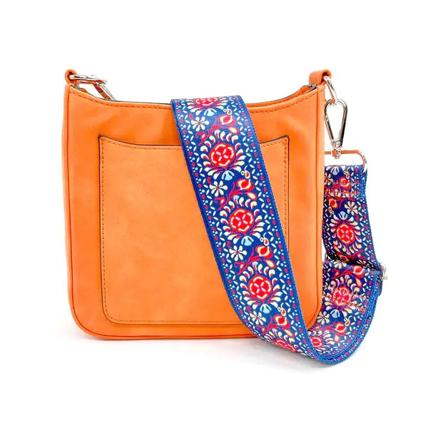 ASHLEY SUEDE VEGAN LEATHER CROSSBODY: CAMEL 2