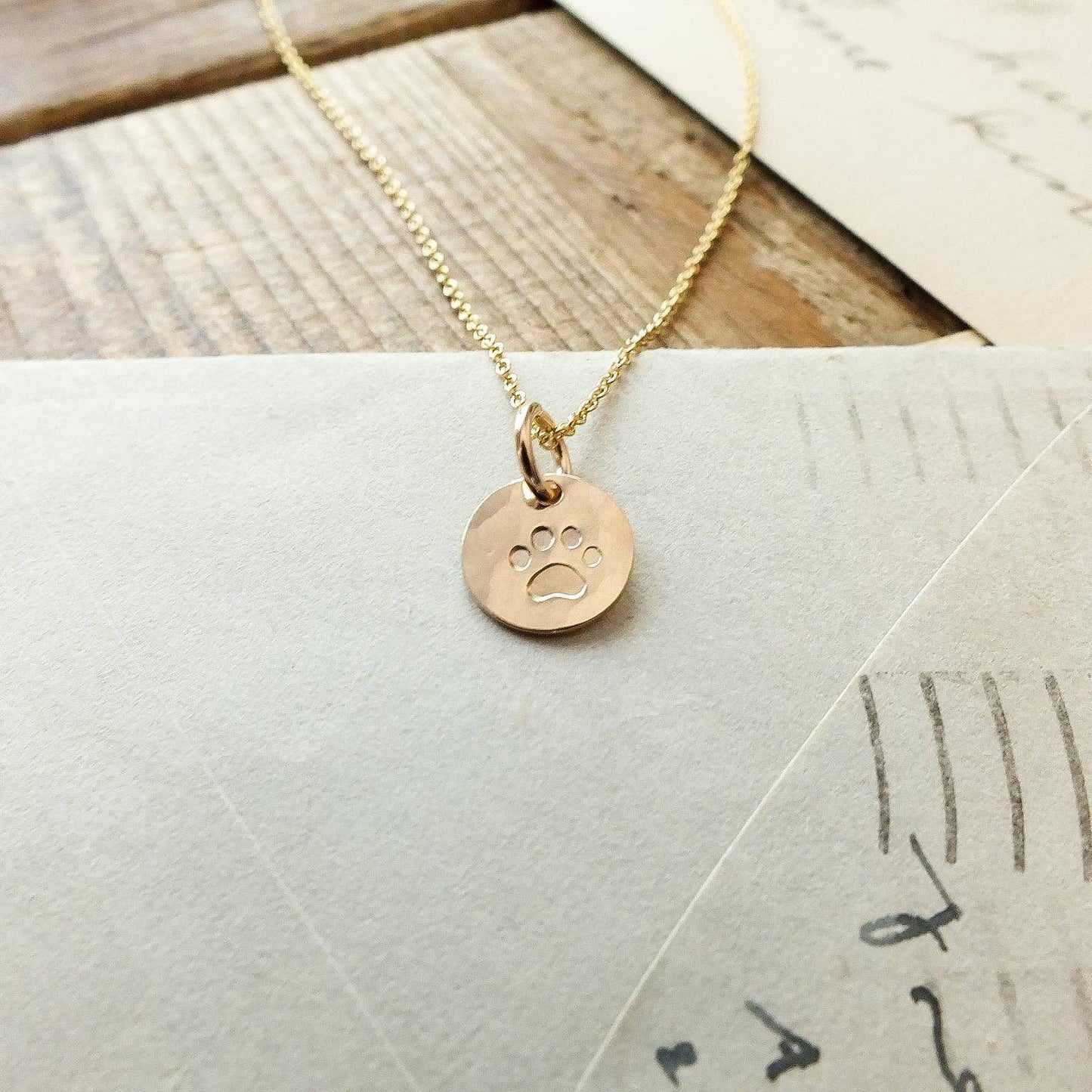 Paw Print Necklace: Sterling Silver