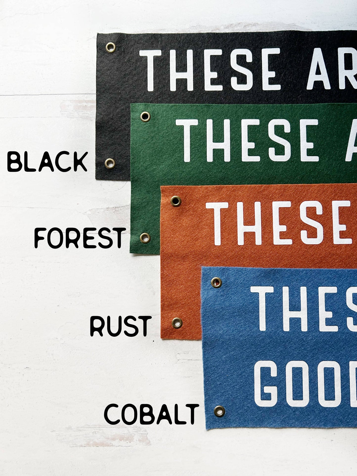Felt Pennant Good Old Days Wall Hanging: Forest