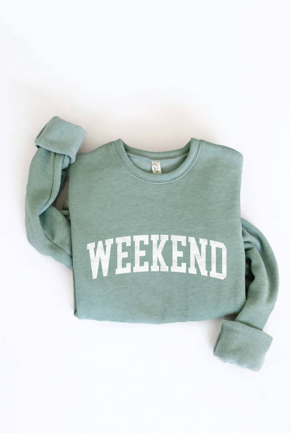 WEEKEND Graphic Sweatshirt: HEATHER ROYAL / S
