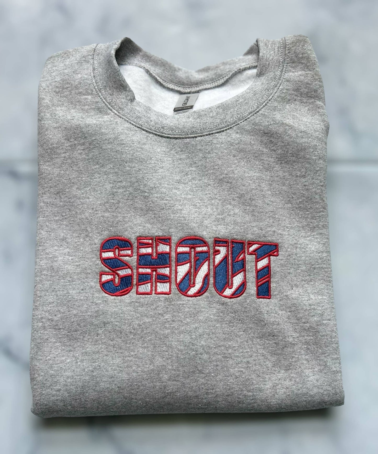 Embroidered Bills Shout Crewneck sweatshirt|L