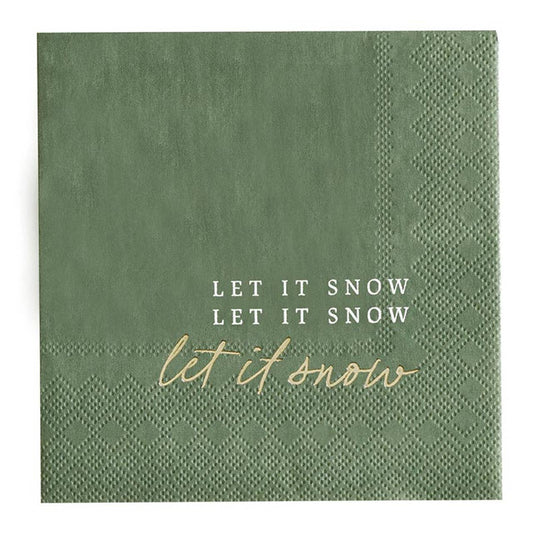Cocktail Napkin - Let It Snow: Paper