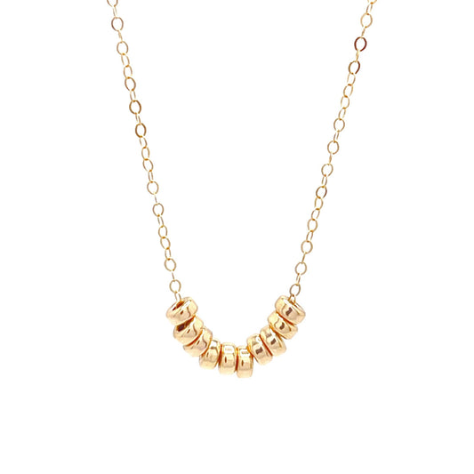 Roundel Bead Necklace | 14k Gold Fill & Sterling Silver: Gold