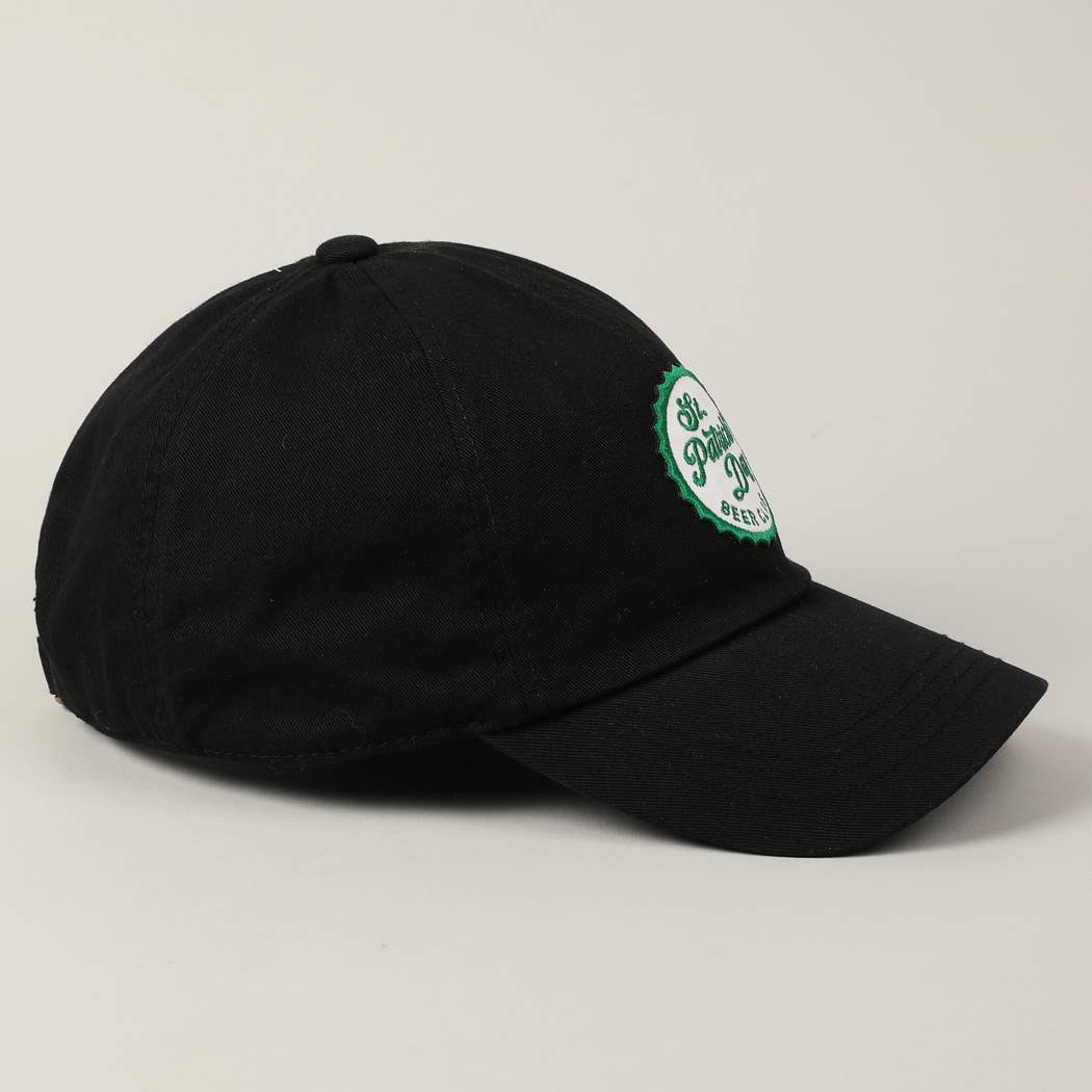St. Patrick's Day Beer Club Embroidery Patch Cap: Green / ONE SIZE
