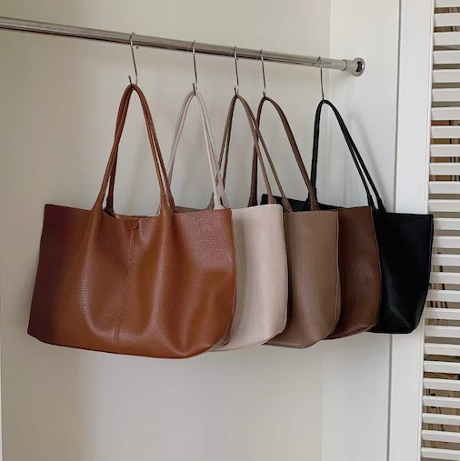 Tote Bag w/Cosmetic Pouch:Coffee