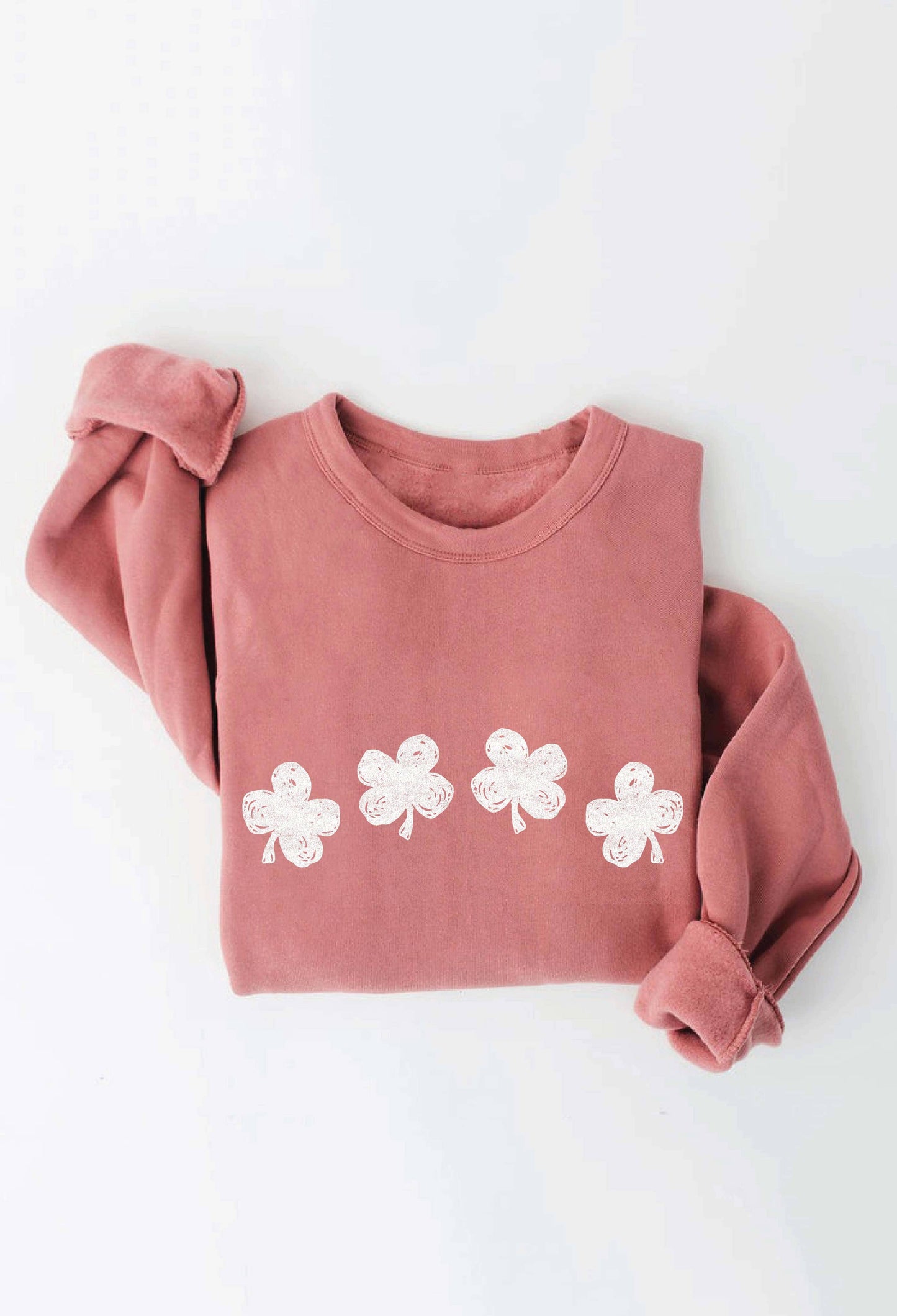 CLOVER ROW Graphic Sweatshirt: ATHLETIC HEATHER / L