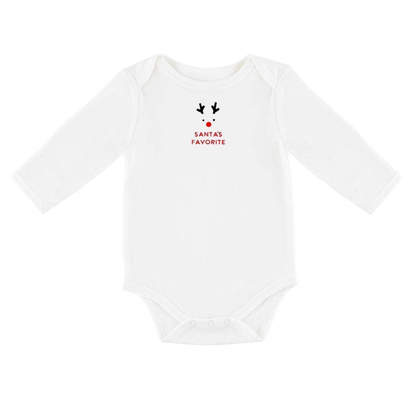Long Sleeve Snapshirt - Santa's Favorite 6-12 Mo