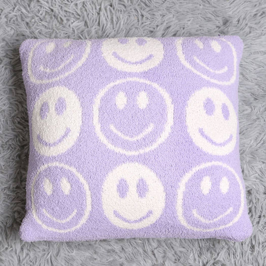Happy Face pillow: purple