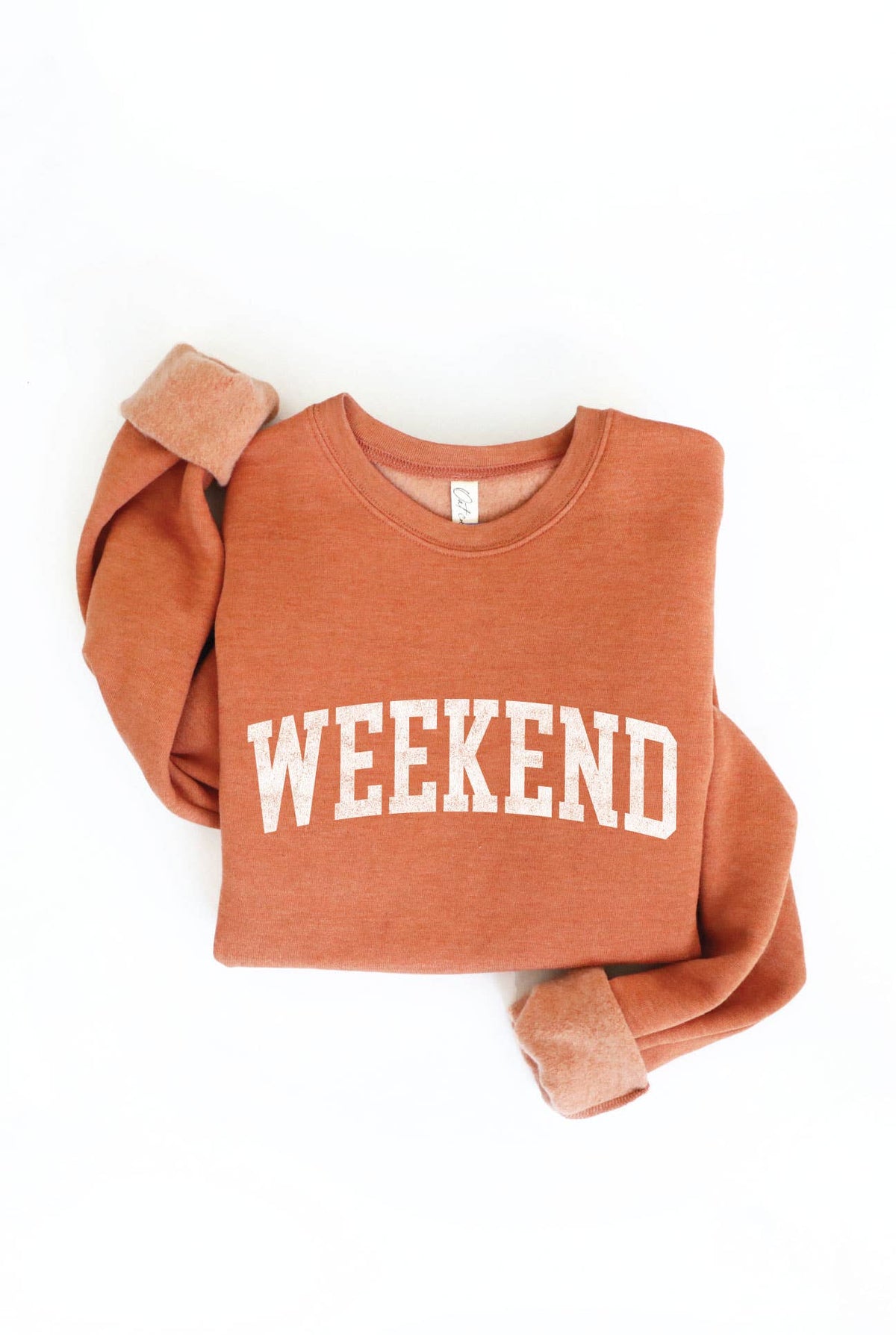 WEEKEND Graphic Sweatshirt: HEATHER ROYAL / S
