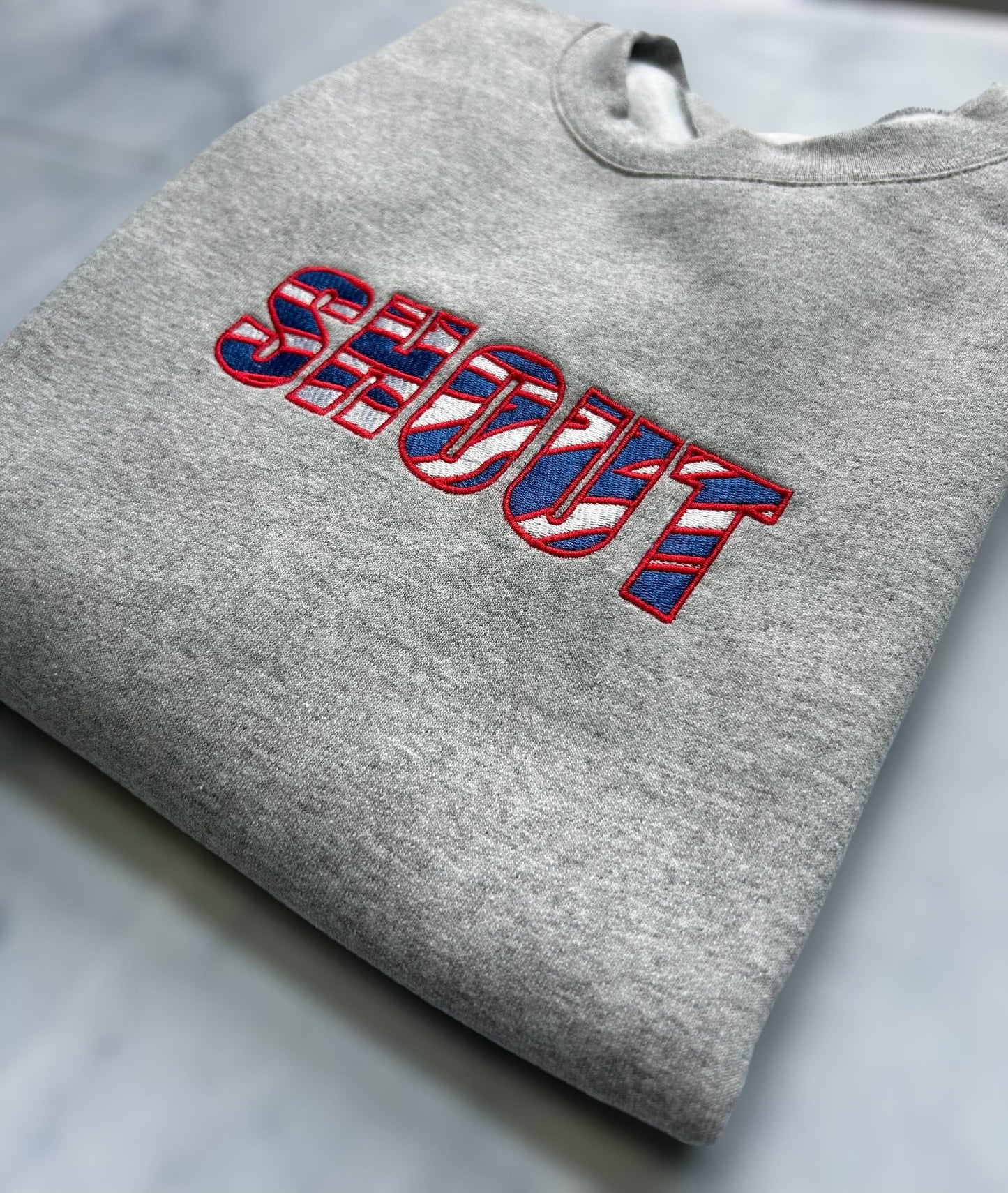Embroidered Bills Shout Crewneck sweatshirt |M