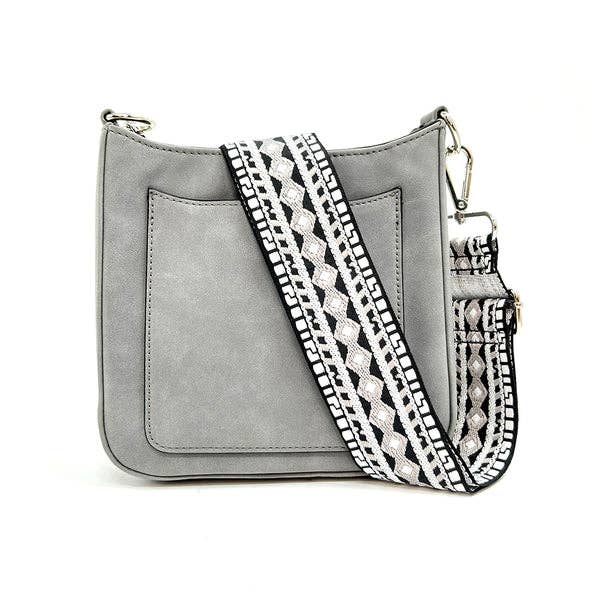 🍁 ASHLEY SUEDE VEGAN LEATHER CROSSBODY: FIRE RED