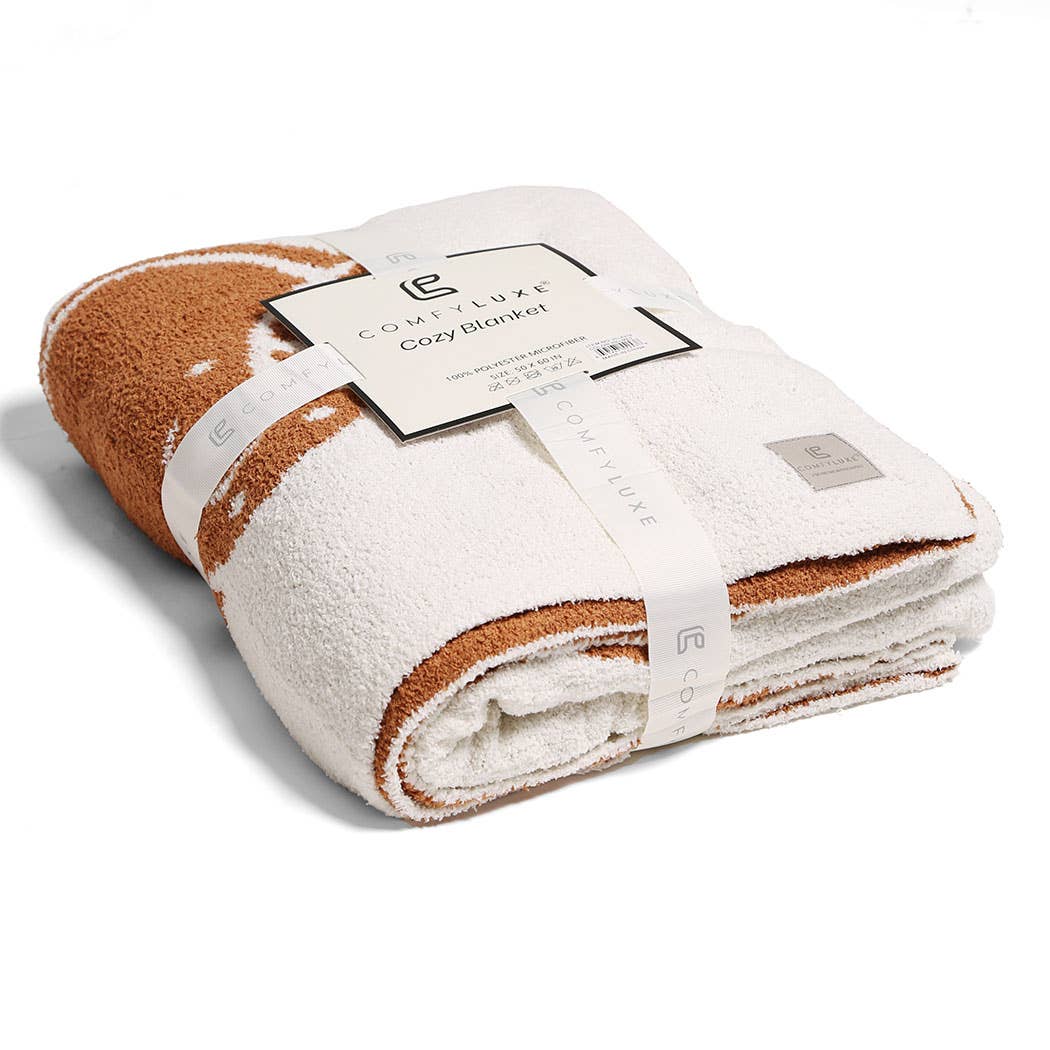 Football Helmet Throw Blanket: Brown