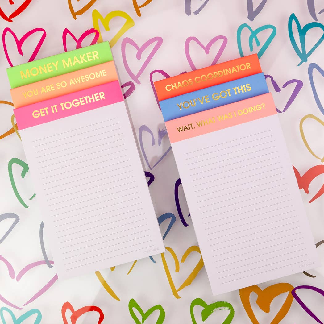 Chaos Coordinator - Lined Notepad - Neon Orange - 65 perforated pages - 5x8
