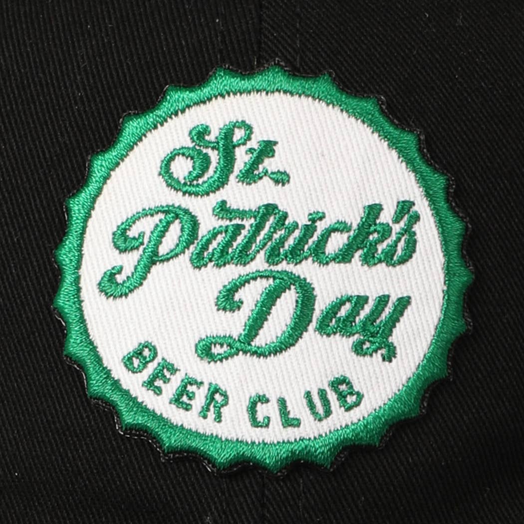 St. Patrick's Day Beer Club Embroidery Patch Cap: Green / ONE SIZE
