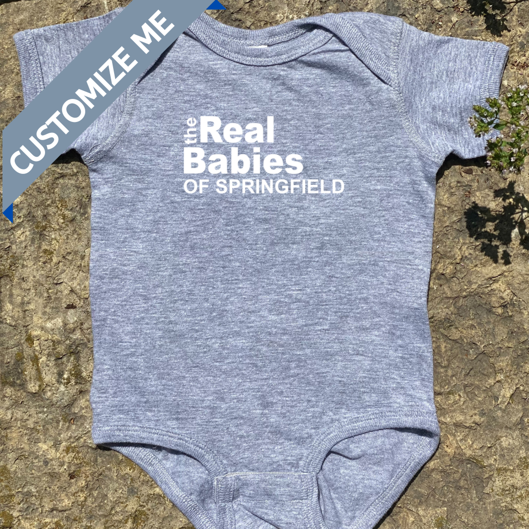 Real Babies of ________ Baby Bodysuit (custom): White / 18 month