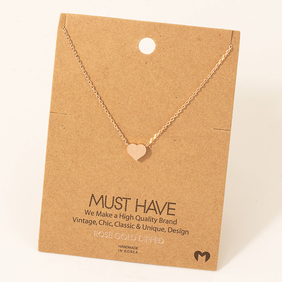 Dainty Heart Necklace: Gold