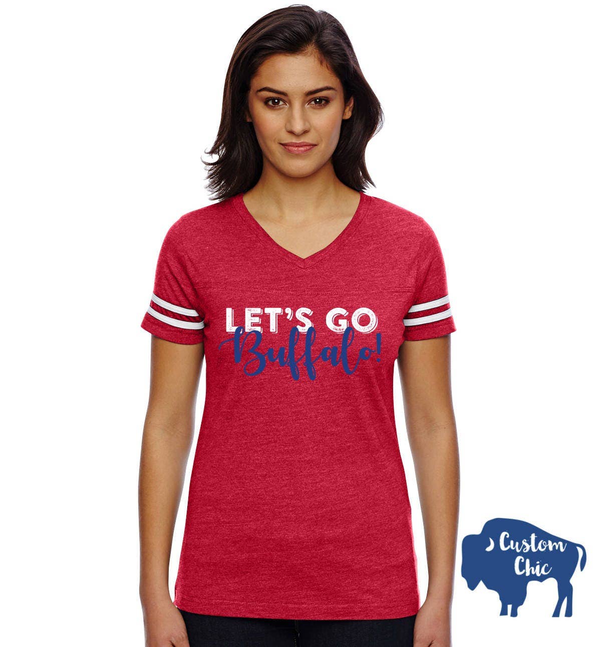 Bills Shirt for her | Buffalo shirt for her | plus size: Blue / M