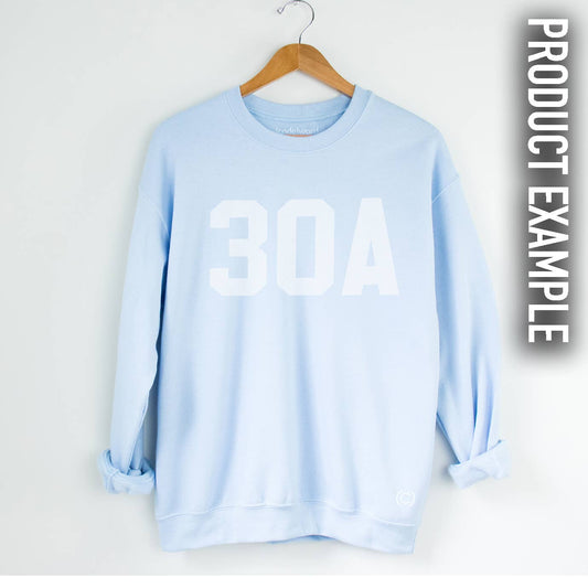 Fleece Sweatshirt - Customizable: Powder Blue / SM