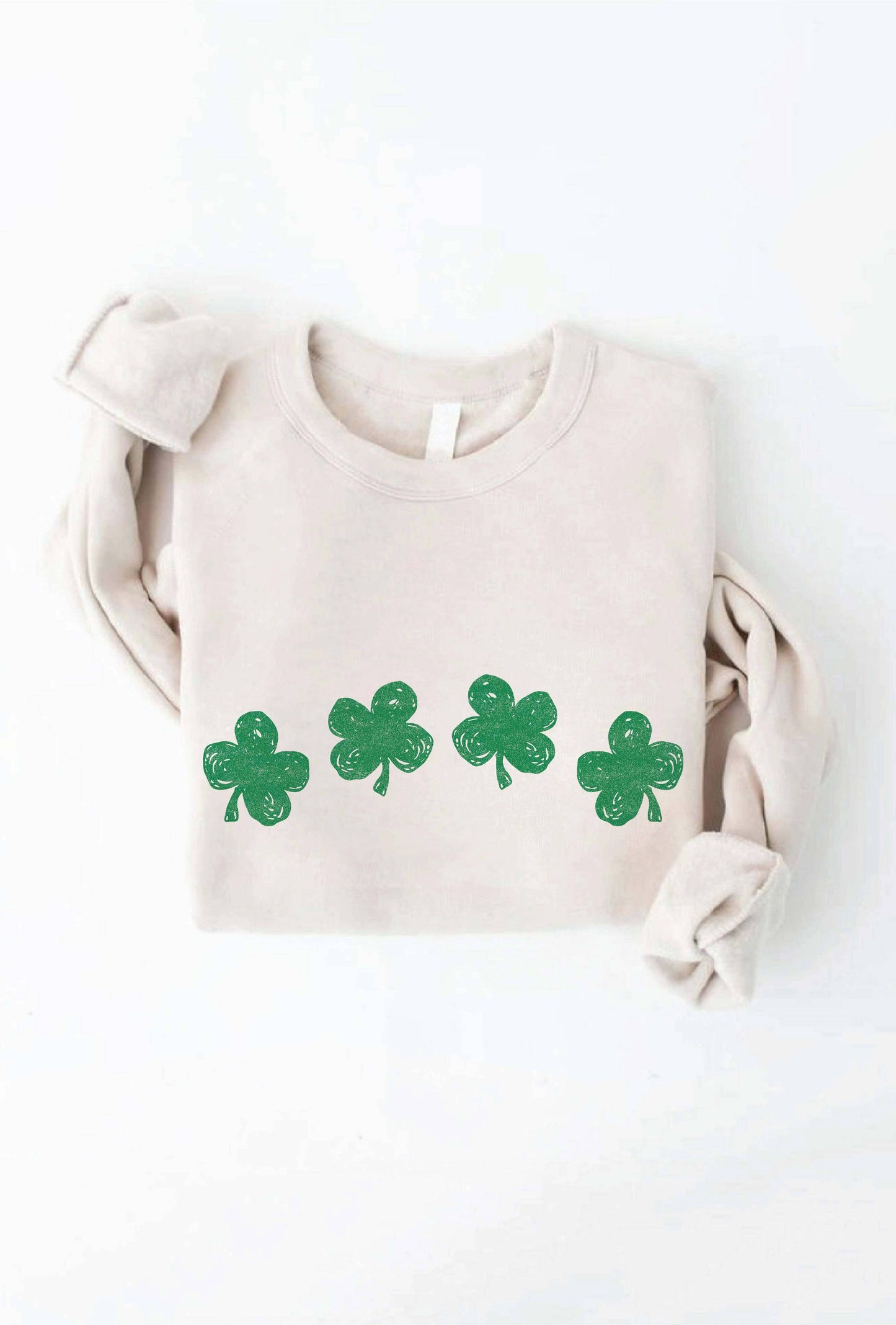 CLOVER ROW Graphic Sweatshirt: ATHLETIC HEATHER / S