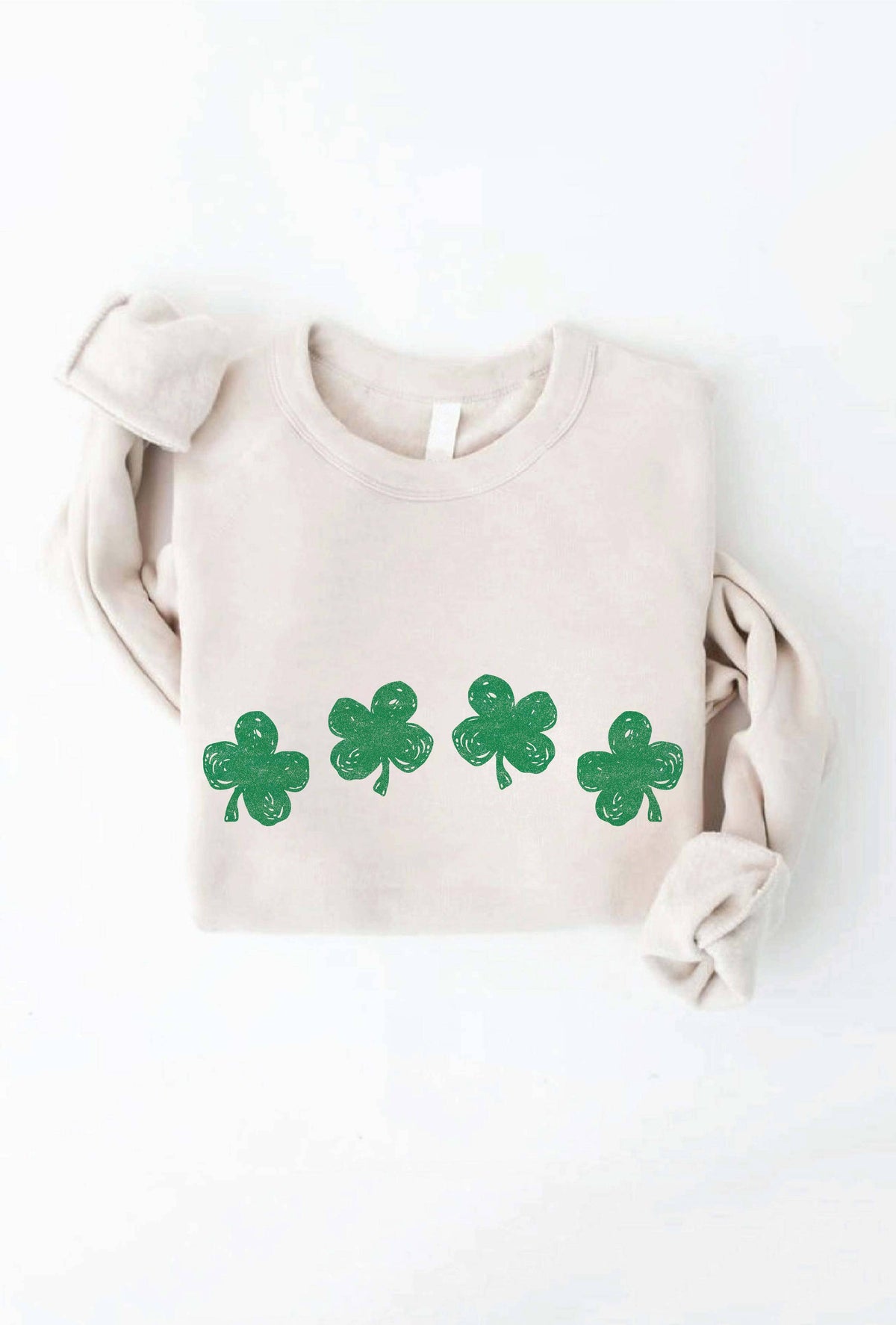 CLOVER ROW Graphic Sweatshirt: ATHLETIC HEATHER / XL