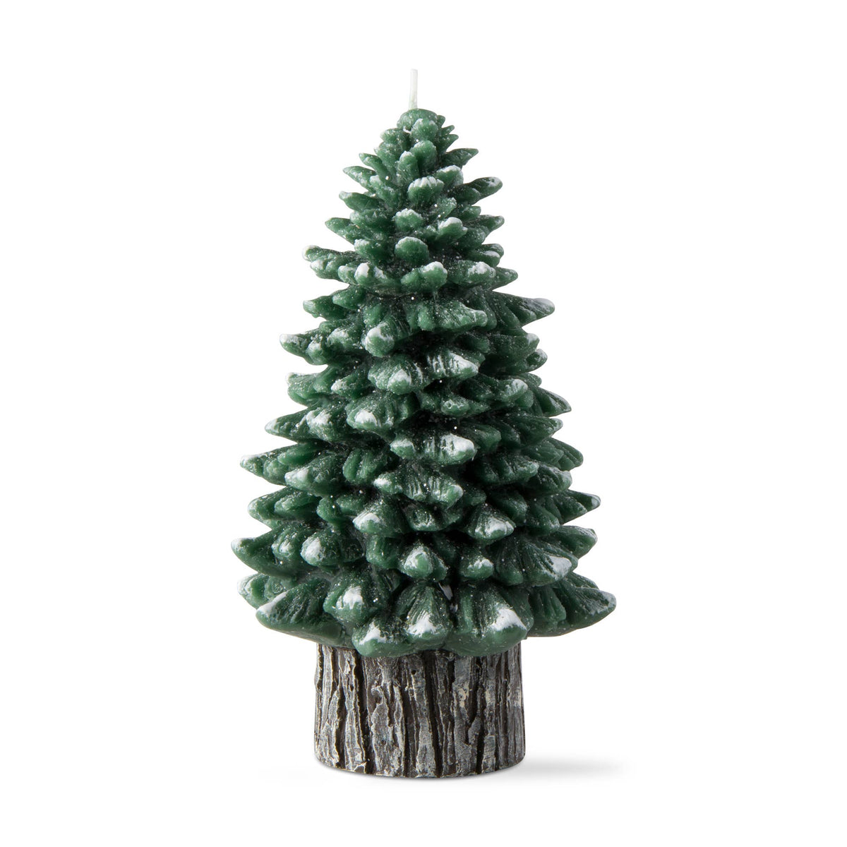 Spruce Large Rustic Tree Candle - Hunter Green