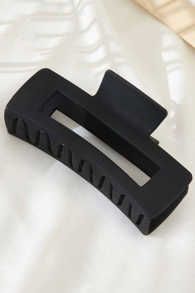 Solid Color Rectangle Shaped Hair Claw: Light Purple