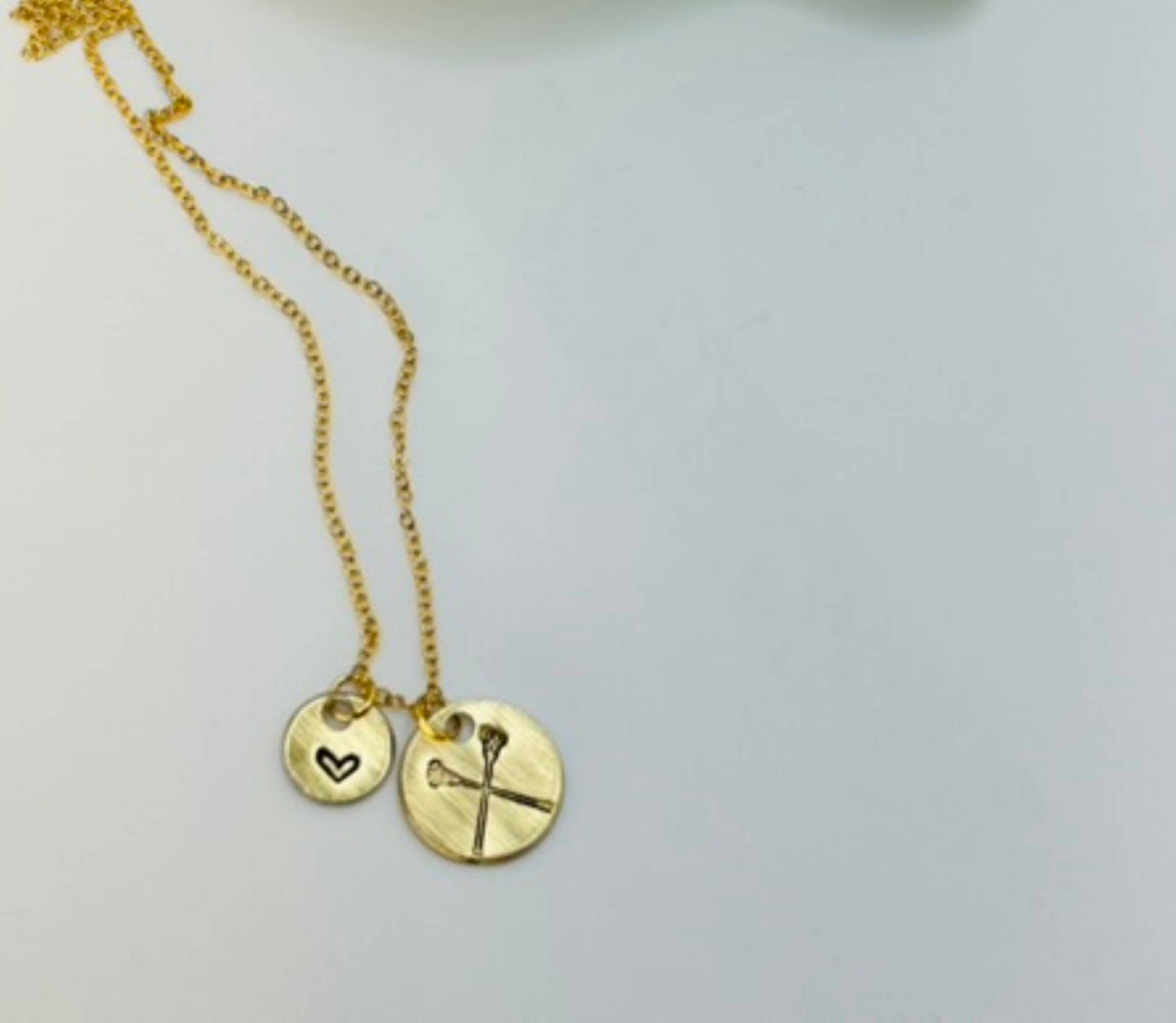 Lacrosse Necklace, Lacrosse Gift, Lacrosse Mom, Graduation: Gold