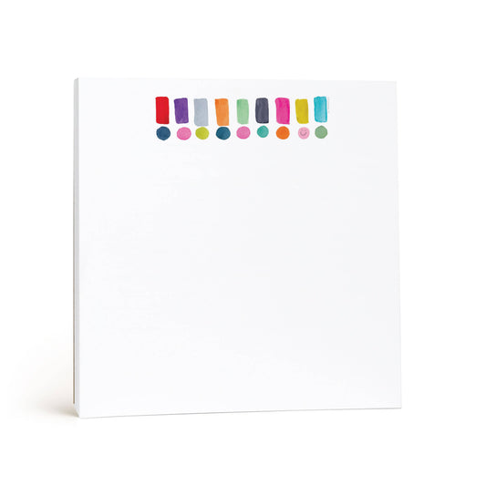 Happy Dots Exclamation Chunky Notepad – *New Size*