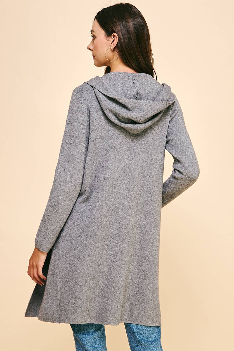 OPEN KNIT CARDIGAN - 3764W: ESPRESSO / SM