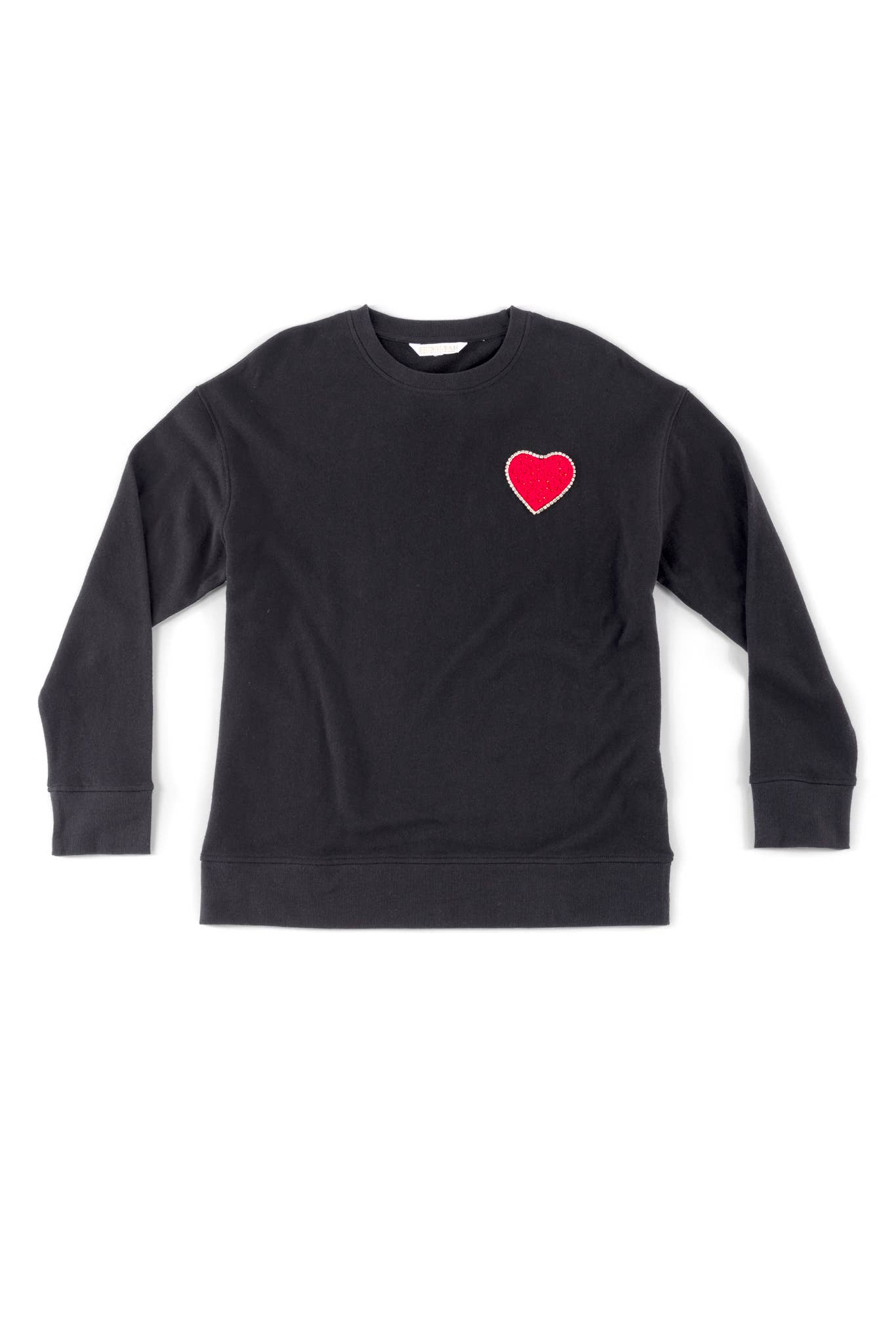 HEART SWEATSHIRT, BLACK