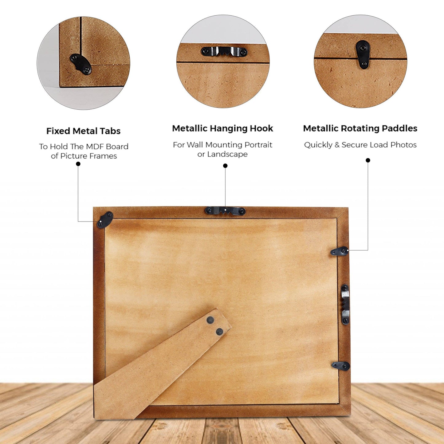 Photo Frame Brown Mosaic Chevron: 8x10 Inches