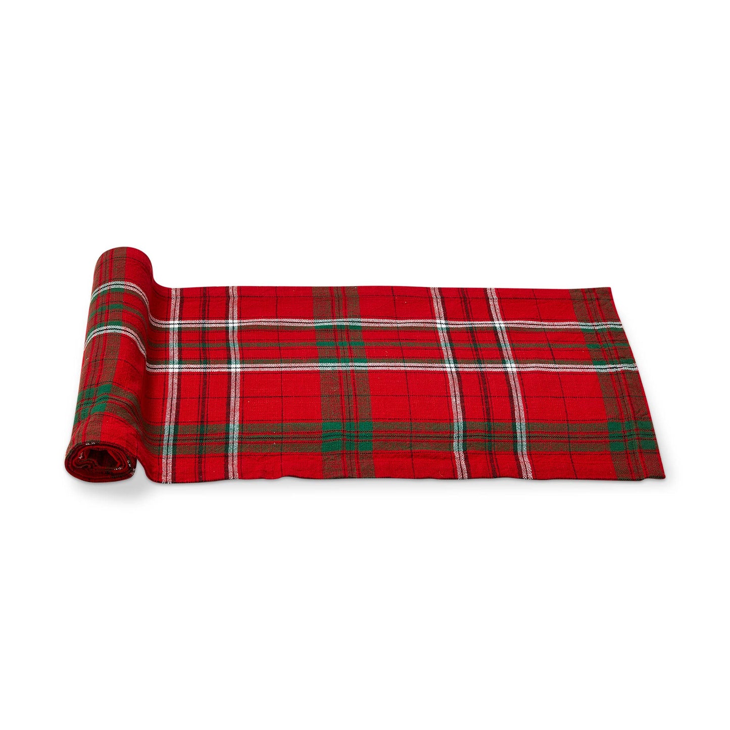Christmas Sleigh Ride Holiday Plaid table Runner - Red
