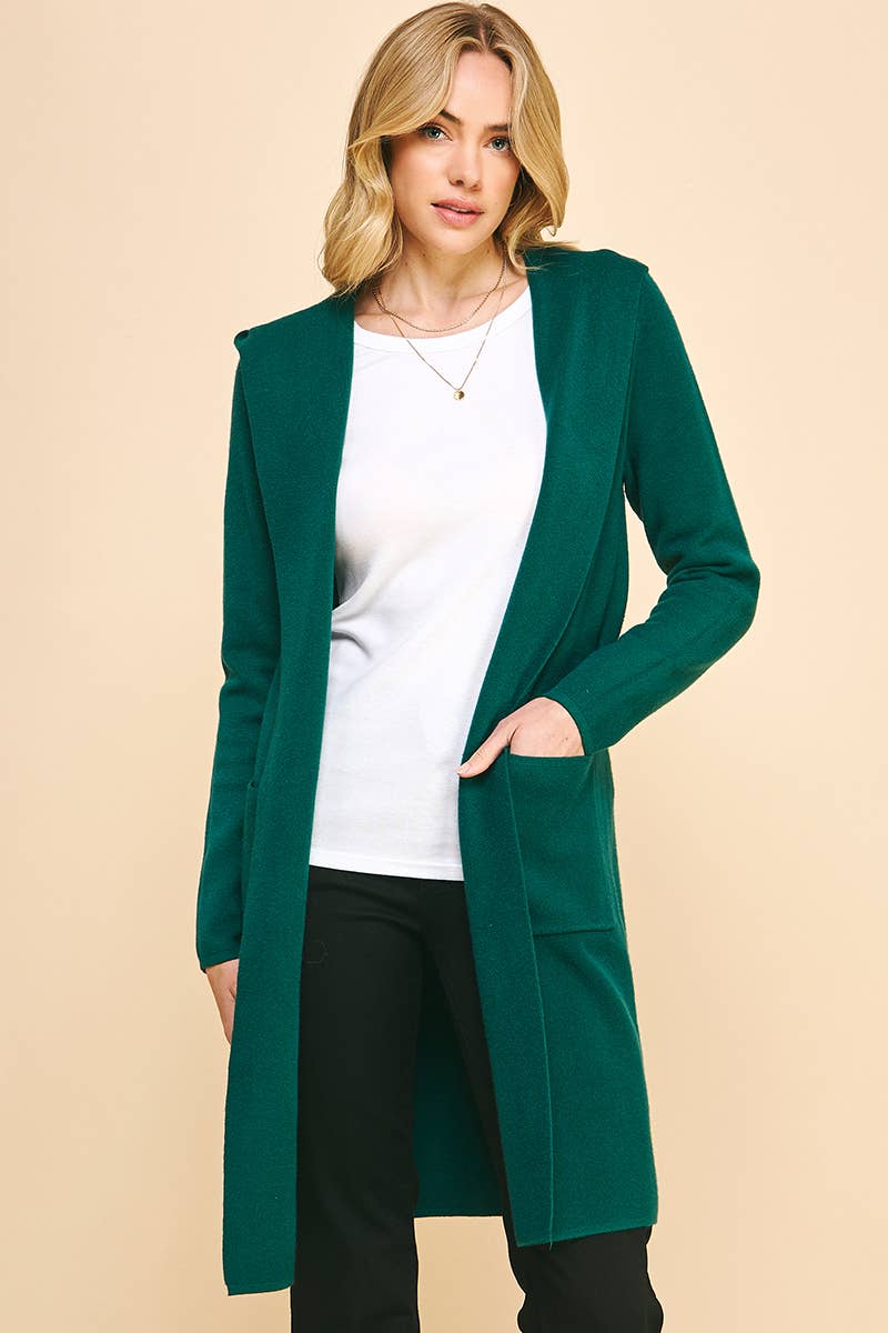 OPEN KNIT CARDIGAN - 3764W: ESPRESSO / ML
