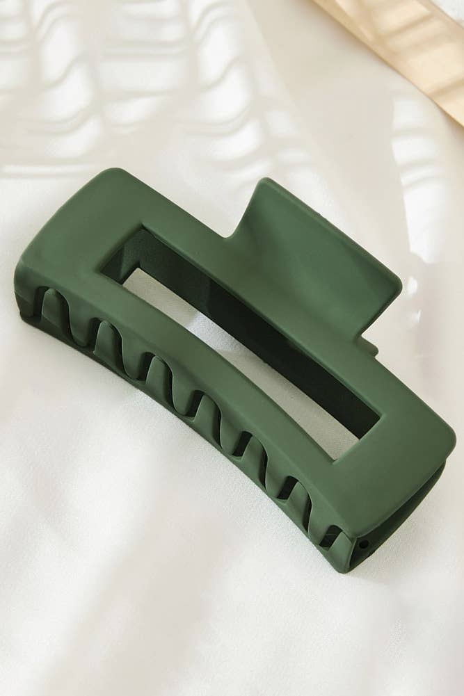 Solid Color Rectangle Shaped Hair Claw: Light Purple