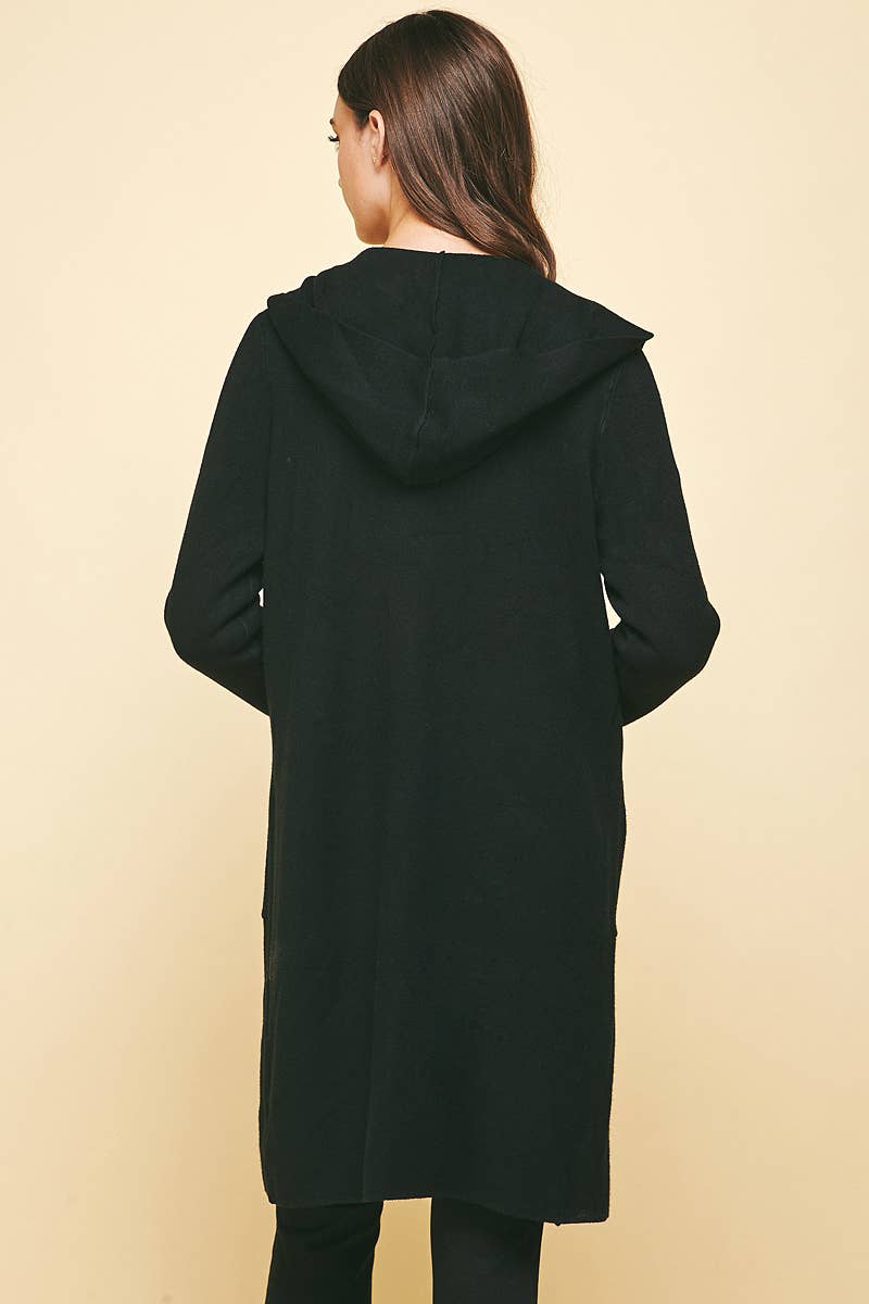 OPEN KNIT CARDIGAN - 3764W: ESPRESSO / ML
