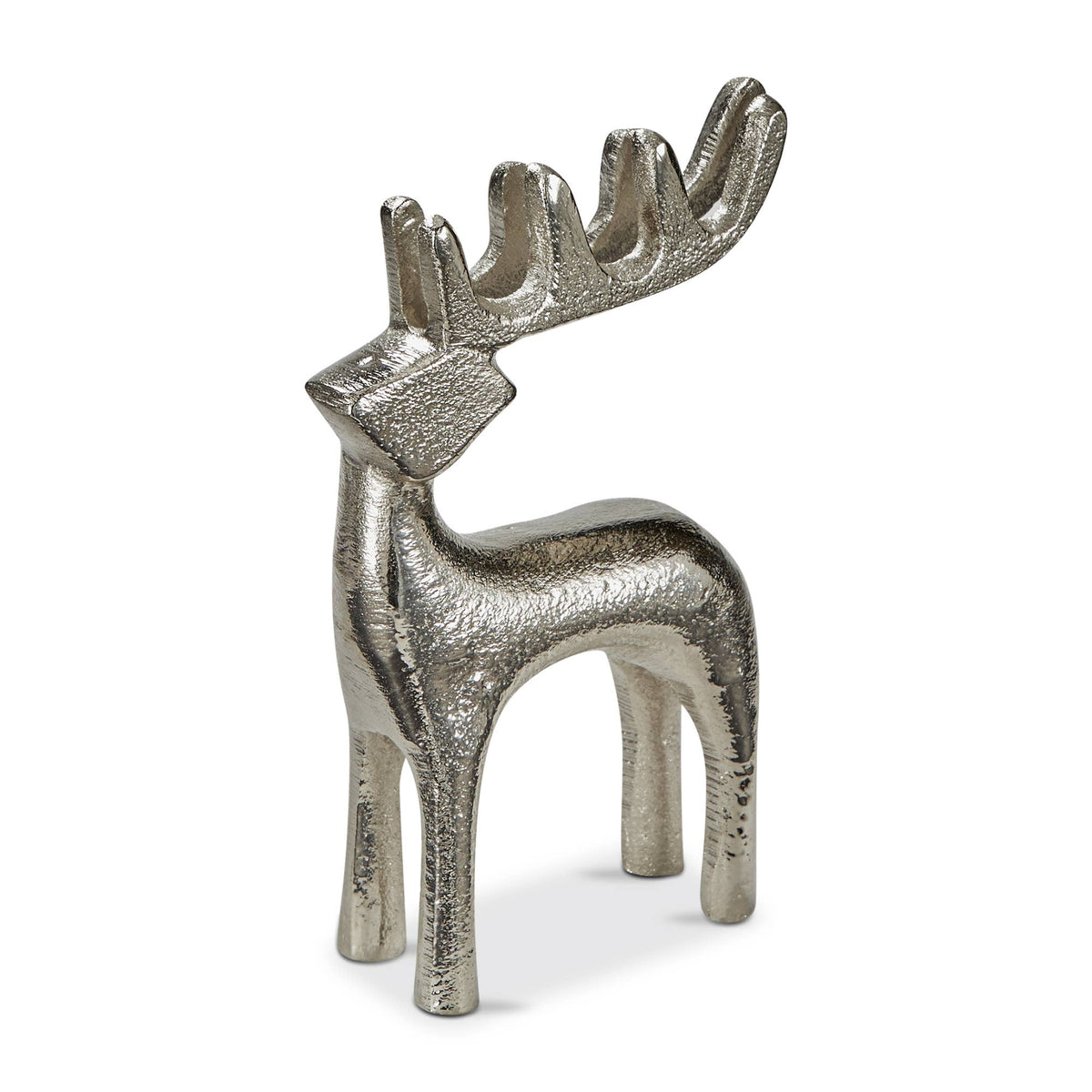 Reindeer Silhouette Figurine Small: Silver / Aluminum