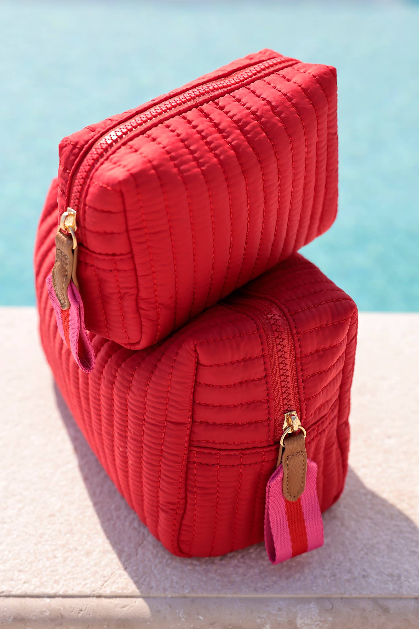 EZRA LARGE COSMETIC BAG: Pink